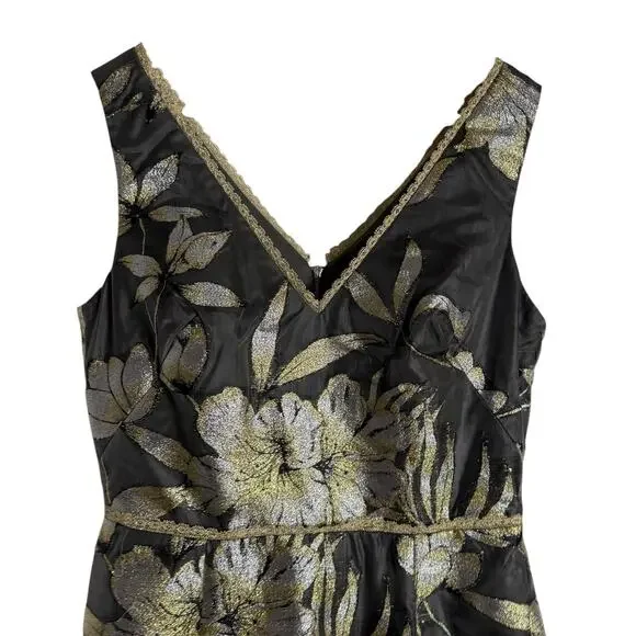Marchesa Notte Gold Metallic Floral Print Asymmetrical Flounce Cocktail  Dress 6 is available for purchase on au PAY Market - Imported Goods Online  Store Co.Ltd. | au PAY Market - Online Shopping Site
